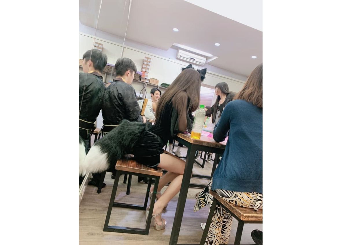 ▲有女網友分享自己的萬聖節造型，變裝狐狸的模樣十分俏皮性感，讓人看得目不轉睛。（圖／翻攝自爆廢公社二館臉書）