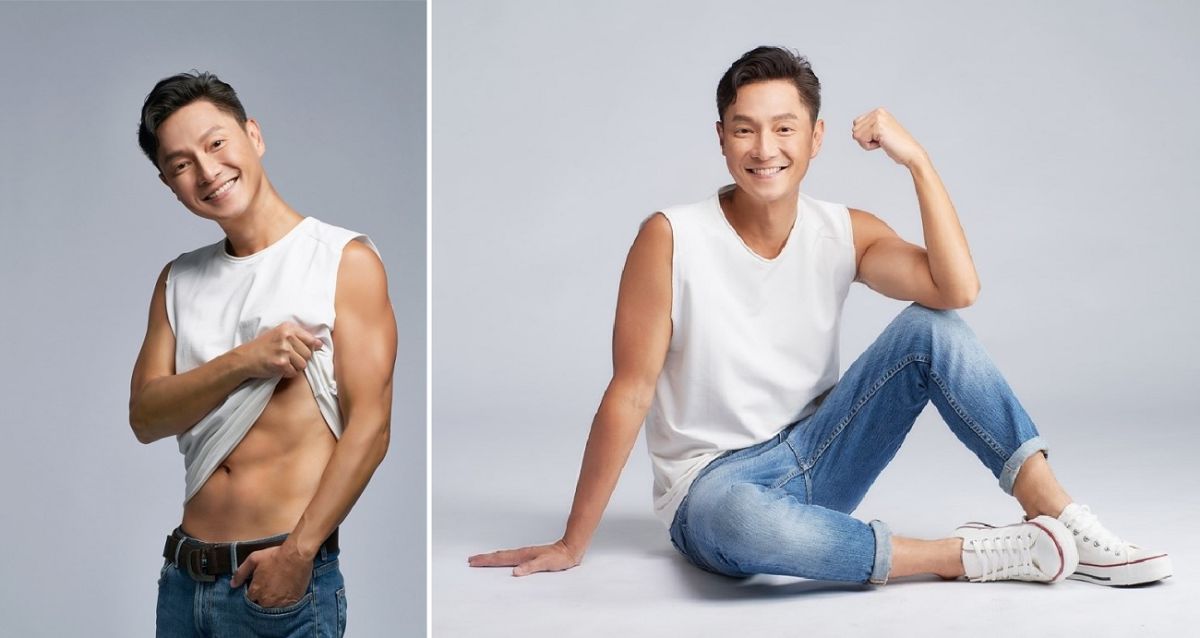 ▲不老男神謝祖武成功甩油，為Laler菈楽拍攝大尺度宣傳照，大方秀性感冰塊盒。（圖／品牌提供）