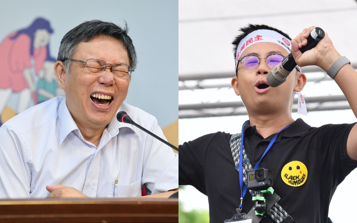 ▲台北市長柯文哲與台北市議員「呱吉」邱威傑。（圖／NOWnews資料照片）