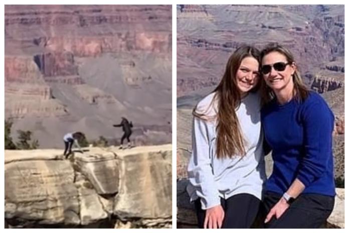 影／生死一瞬間！20歲大學妹幫母拍照　差一步險摔大峽谷
