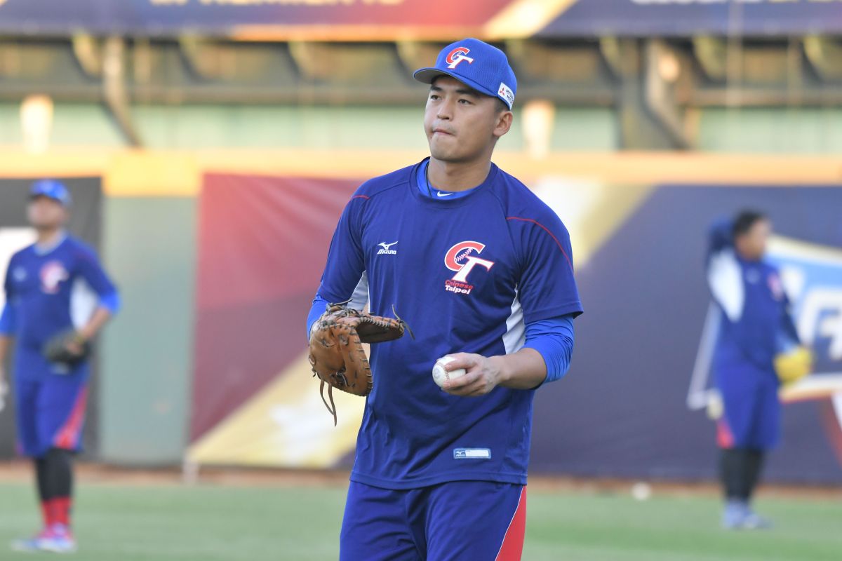 ▲世界棒球12強中華隊一壘手朱育賢。（圖／記者葉政勳攝 , 2019.11.06）