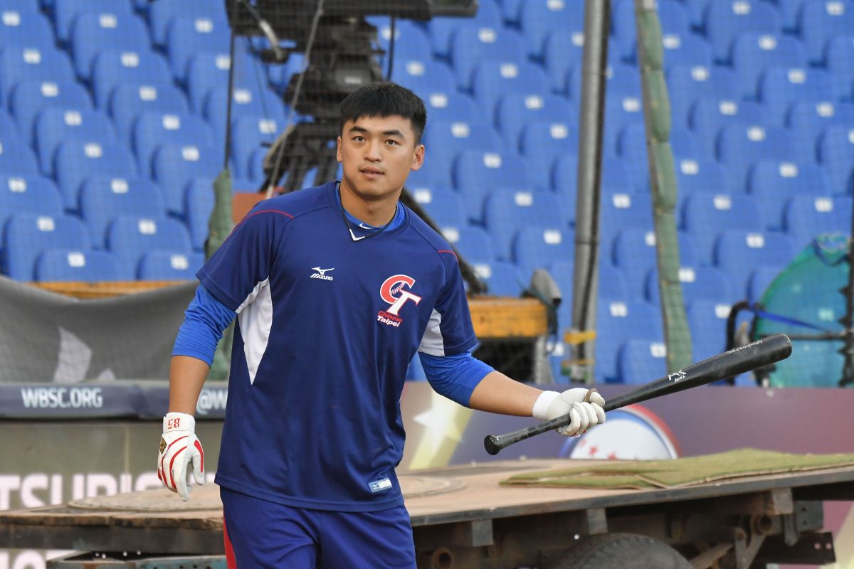 ▲世界棒球12強中華隊一壘手朱育賢。（圖／記者葉政勳攝 , 2019.11.06）