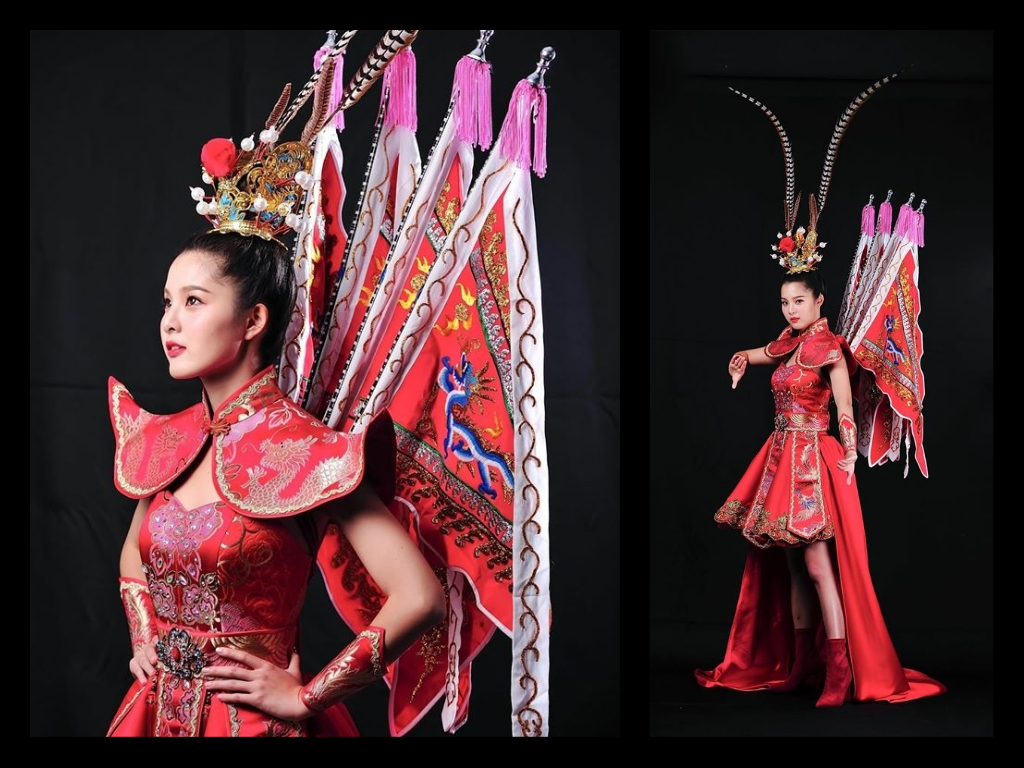 邱怡澍親手設計「三太子國服」。（圖/邱怡澍Joyce臉書）