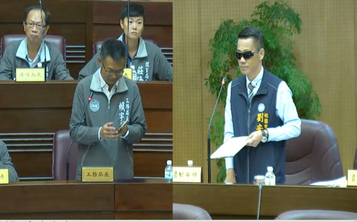 ▲桃園市議員劉安祺對於路燈報修電話遲遲無法更新，今天怒嗆桃園市府工務局長：「你當我吃素的？」（圖／劉安祺提供）