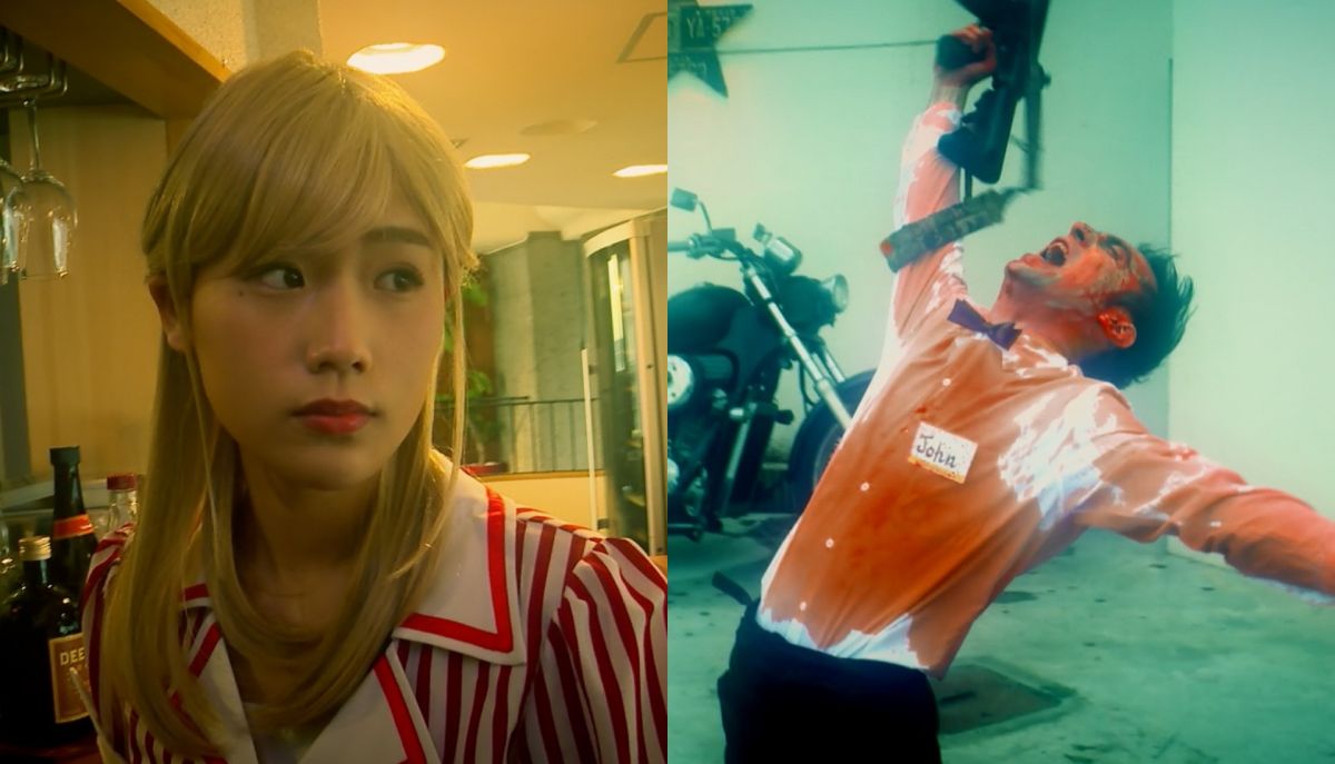 ▲秋山柚稀這次在片中頂著一頭金髮。（圖／車庫娛樂）