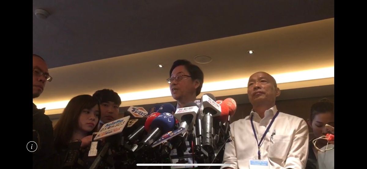 韓國瑜的勞退金提撥政策，早在11月7日就提出。  (圖/記者吳承翰攝)