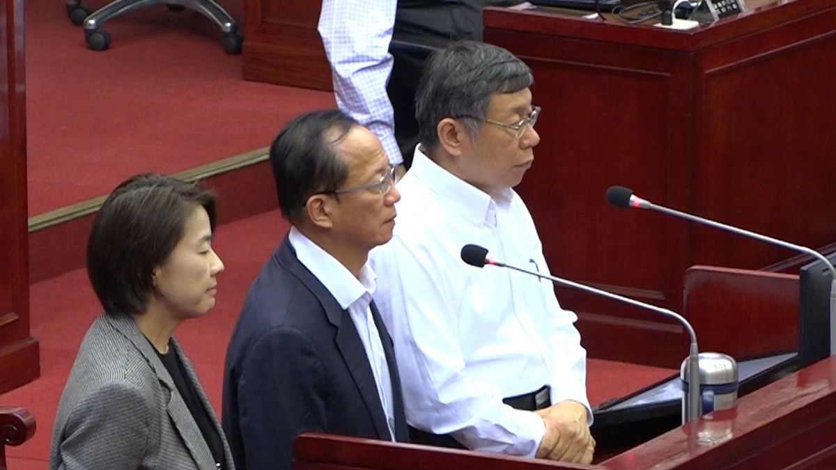 ▲台北市長柯文哲、北市警察局長陳嘉昌、副市長黃珊珊。（圖／記者朱永強攝, 2019.11.7）