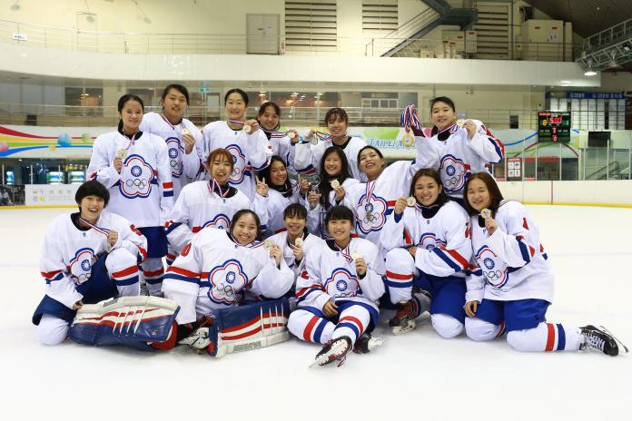 ▲2019年台灣盃女子冰球邀請賽，U18奪冠。（