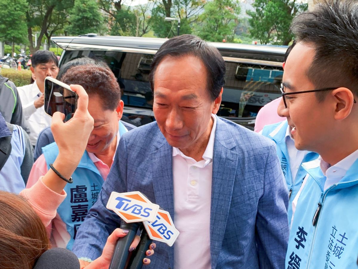 ▲針對郭宋配，郭台銘只說「你們消息怎麼那麼靈通？但今天焦點是李縉穎，謝謝。」（圖／記者宋原彰攝，2019.11.09）