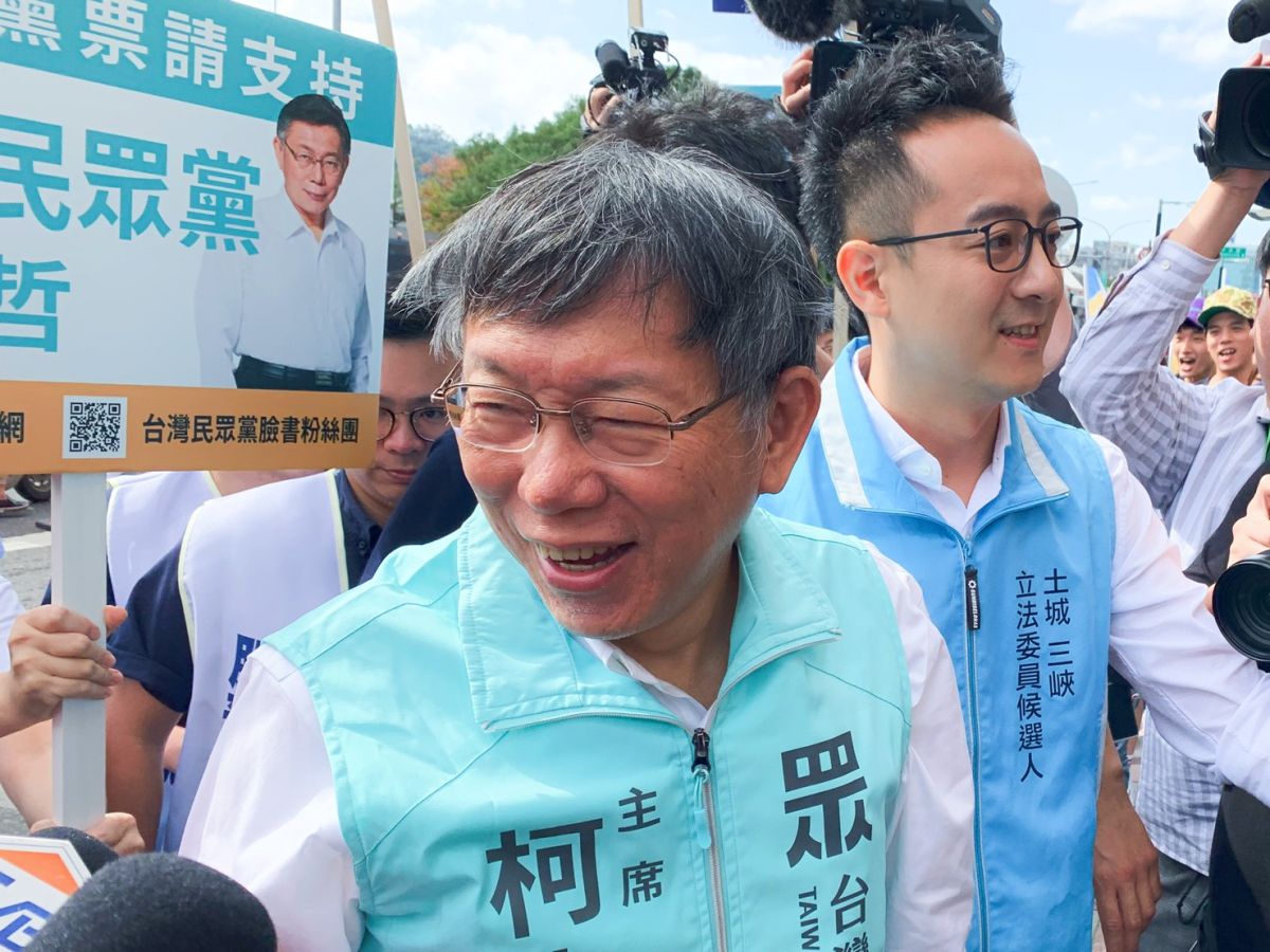 ▲柯回應沒聽過，「郭要選當時就要出來選了，怎麼會等到和親民黨合作。」（圖／記者宋原彰攝，2019.11.09）