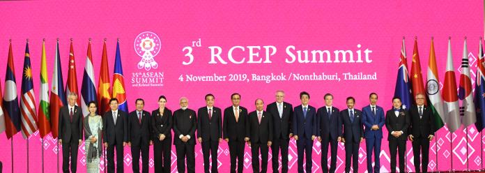 ▲11月4日，RCEP的成員國在曼谷宣布，除印度外，十五國貿易談判已經完成，預計最快在年底前將簽署。（圖／ASEAN提供）