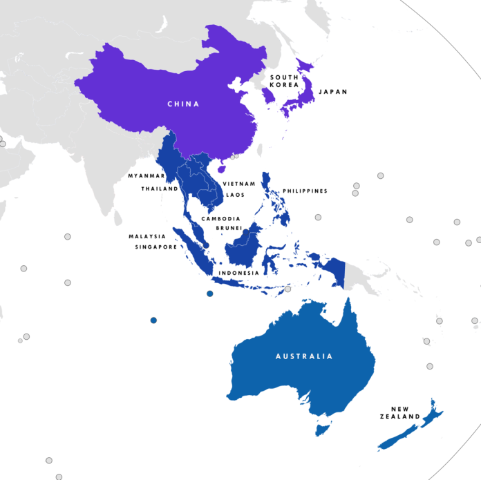 ▲整個東亞只有北韓與台灣，被排除在RCEP之外。（圖／Tiger7253@WIkipedia／CC BY-SA 4.0）