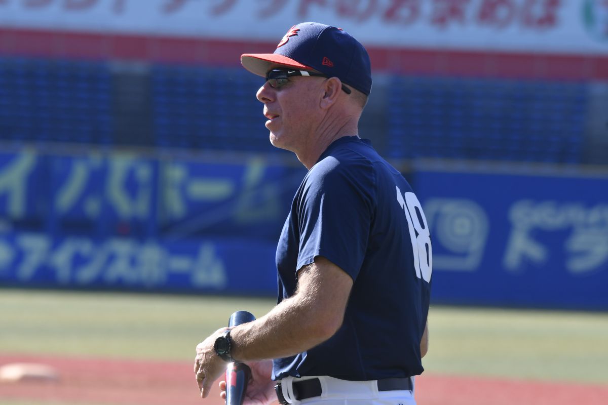 ▲12強美國隊總教練Scott Brosius。（圖／記者葉政勳攝 , 2019.11.10）