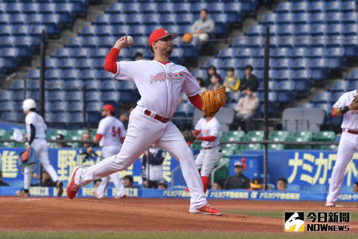 ▲世界12強賽墨西哥隊投手Arturo Reyes。（圖／記者葉政勳攝 , 2019.11.11）