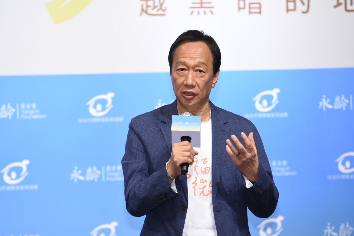 ▲對於外傳親民黨主席宋楚瑜可能再度選總統，鴻海創辦人郭台銘說會祝福「樂觀其成」。(圖／記者陳明安攝，2019.11.11)