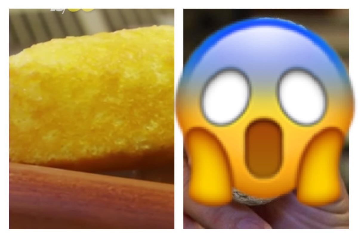 ▲「海綿蛋糕可以放多久」，沒想到 43 年後結果出爐，海綿蛋糕的樣貌變得「超驚人」。（圖／翻攝自影片）