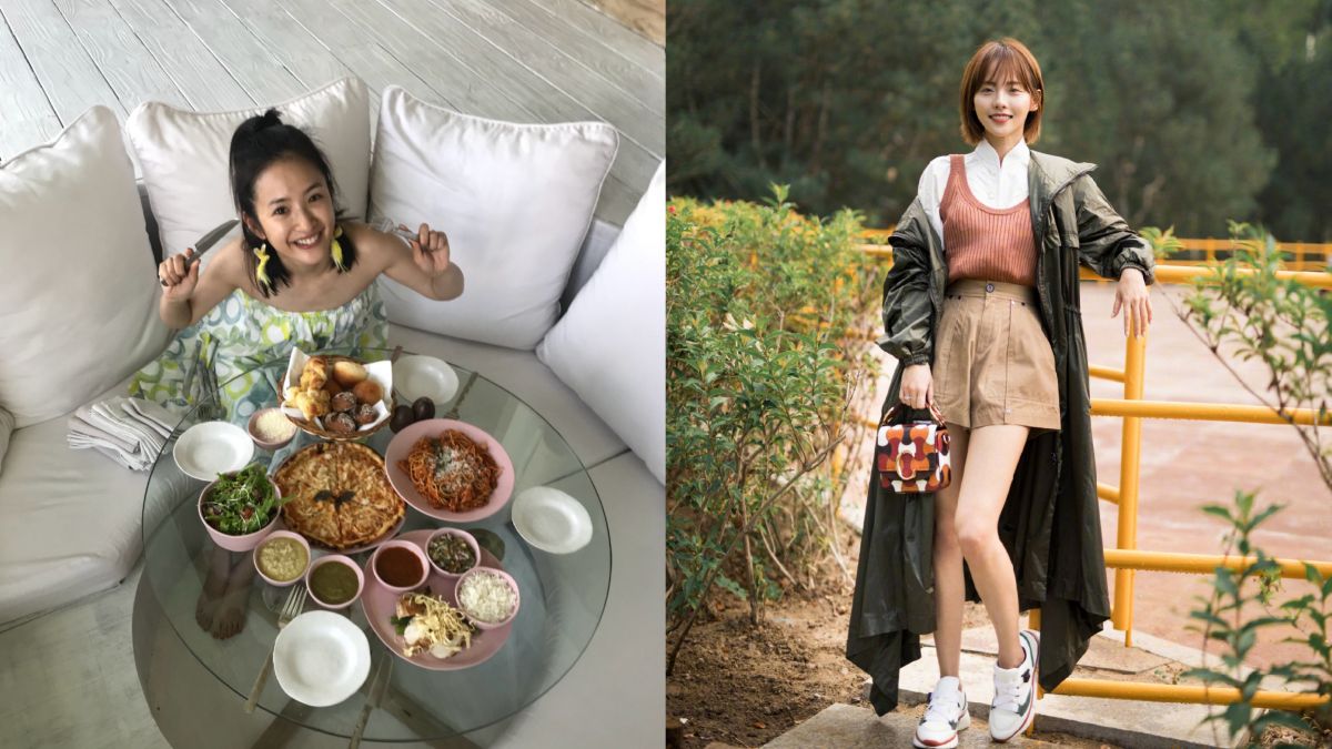 ▲林依晨靠不吃生食、張嘉倪靠泡腳甩肉。（圖／林依晨Ariel微博、張嘉倪微博）