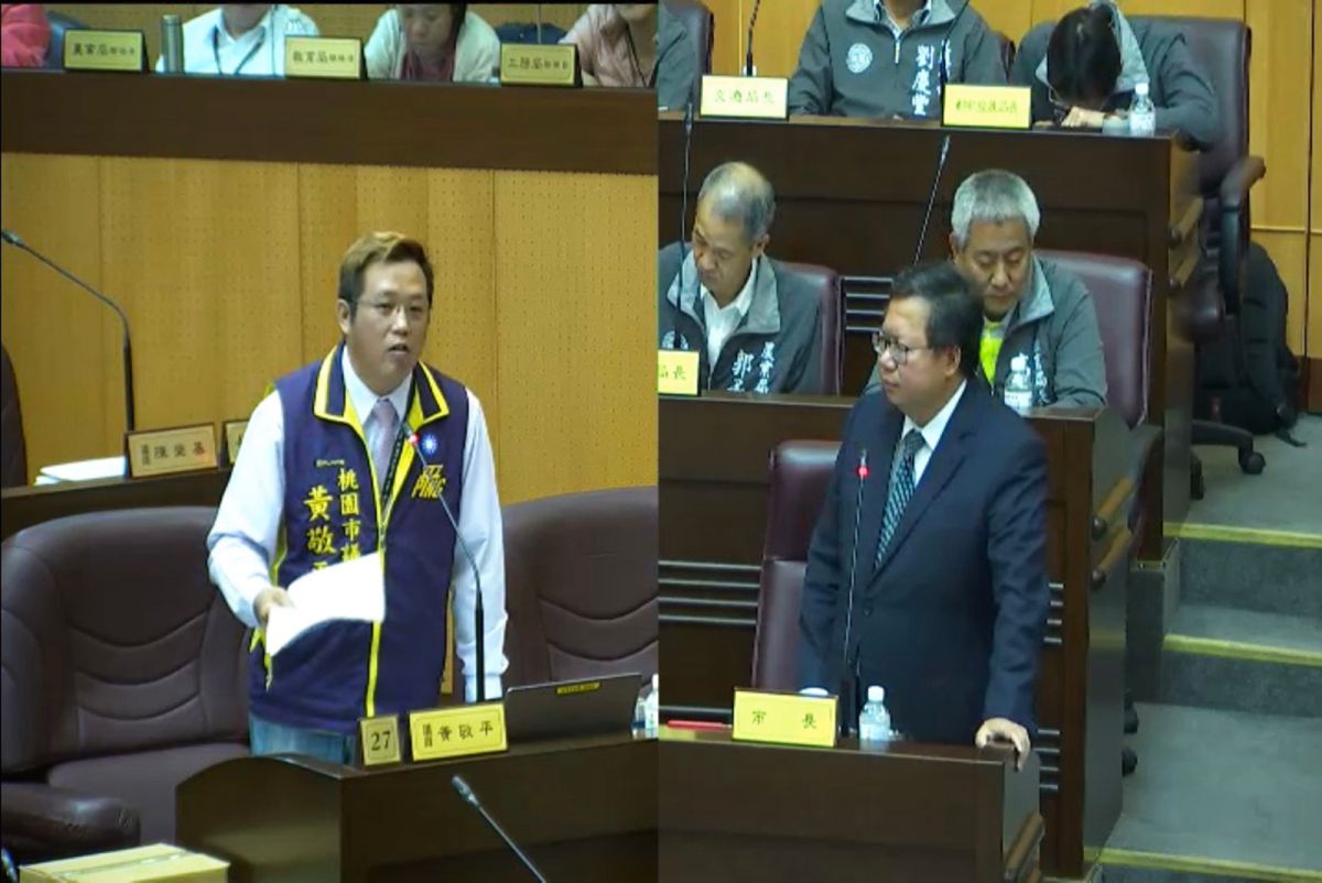 ▲國民黨籍市議員黃敬平今天砲轟義消成立小英後援會，表示「難道只准綠營動員造勢，行政中立不要雙重標準」，讓義消被迫選邊站。（圖／國民黨桃園市黨部提供）