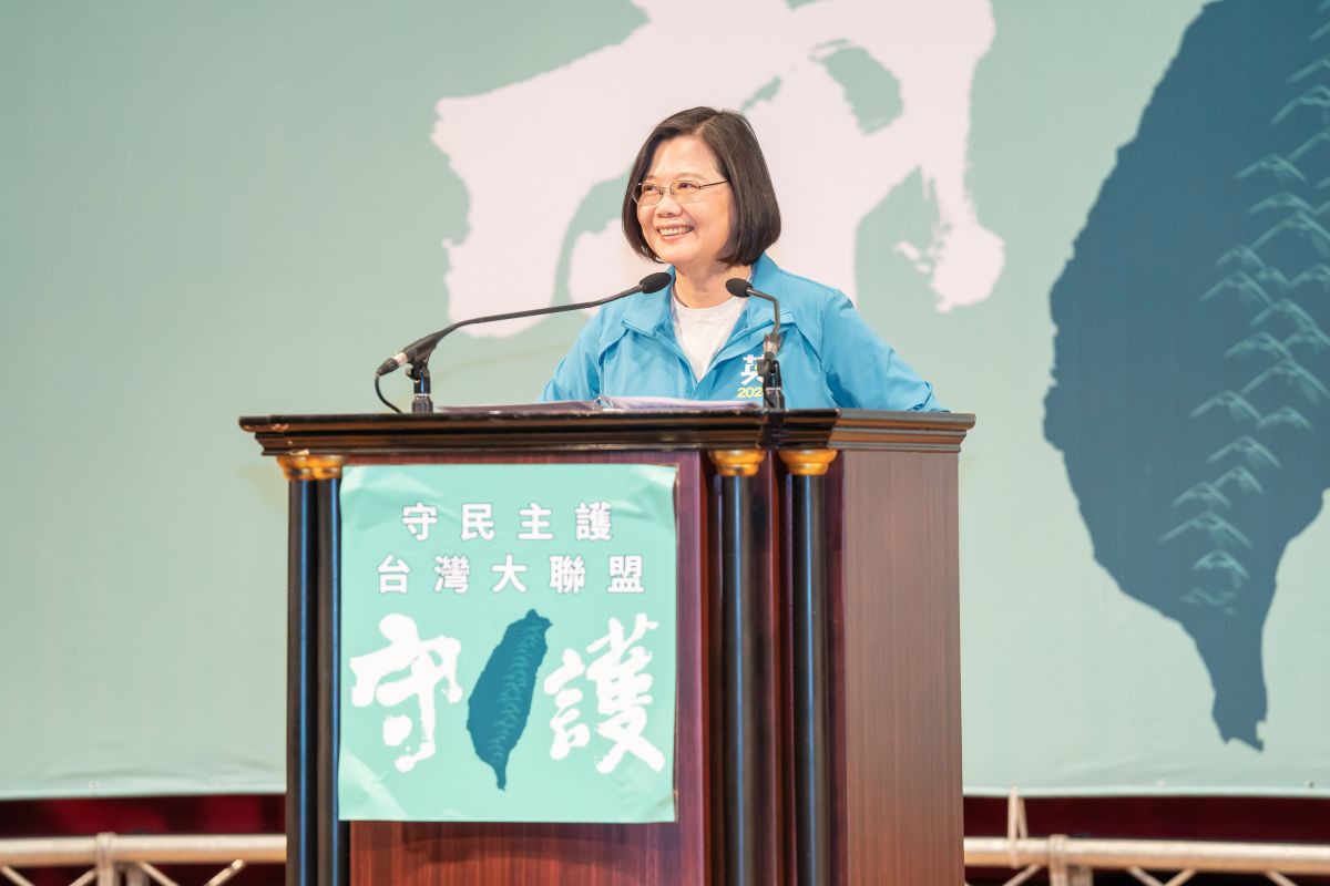 ▲蔡英文日前參加手護台灣大聯盟。（圖／蔡英文競選辦公室提供）