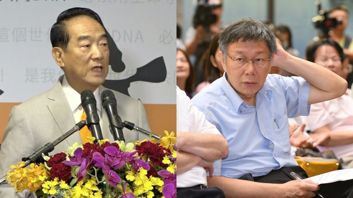 ▲親民黨主席宋楚瑜宣布第五度投入總統大選，台北市長柯文哲表達祝賀。（圖／NOWnews攝影中心攝）