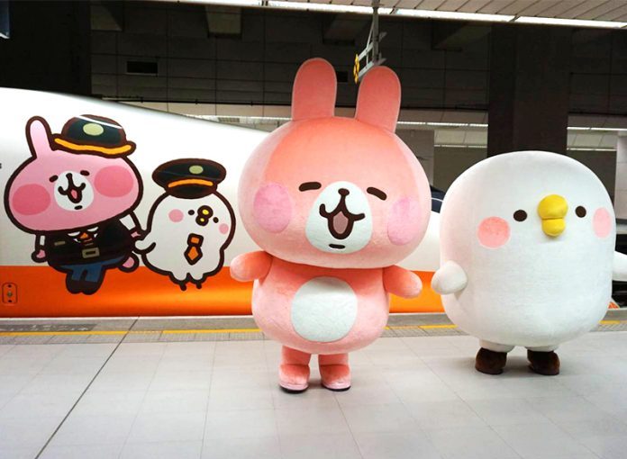 ▲高鐵公司特別邀請日本著名的插畫家卡娜赫拉，共同打造卡娜赫拉的小動物彩繪列車，今（14）日起正式開駛。（圖／高鐵提供）