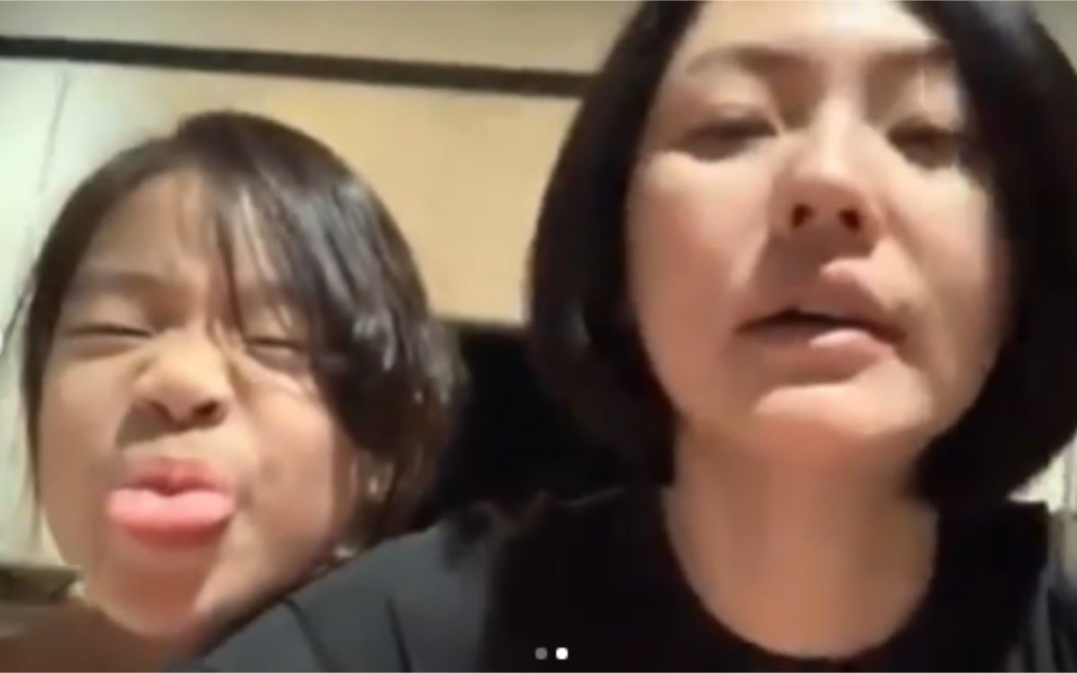 ▲小S在IG上PO出與小女兒許曦恩的聊天影片。（圖／翻攝IG）