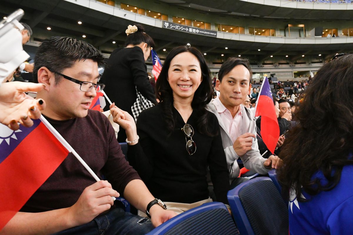 ▲韓國瑜老婆李佳芬赴日為中華隊加油。（圖／葉政勳攝）