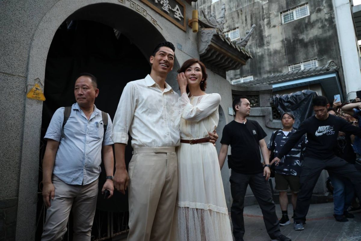 ▲林志玲夫婦在「全台吳氏大宗祠」彩排祭祖儀式。（圖／讀者提供）