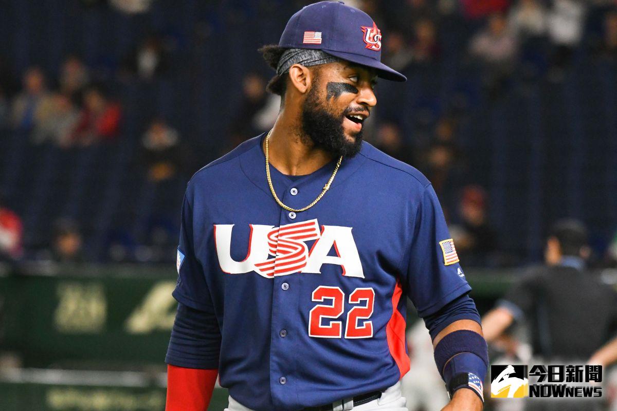 ▲世界棒球12強，美國隊中外野手Jo Adell。（圖／記者葉政勳攝 , 2019.11.17）