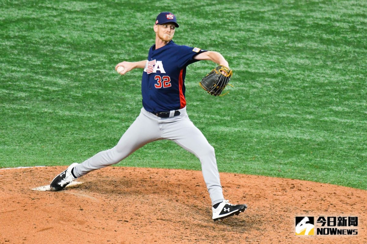 ▲世界棒球12強，美國隊救援投手DICKSON Brandon救援失敗被敲出追平比數全壘打。（圖／記者葉政勳攝 , 2019.11.17）