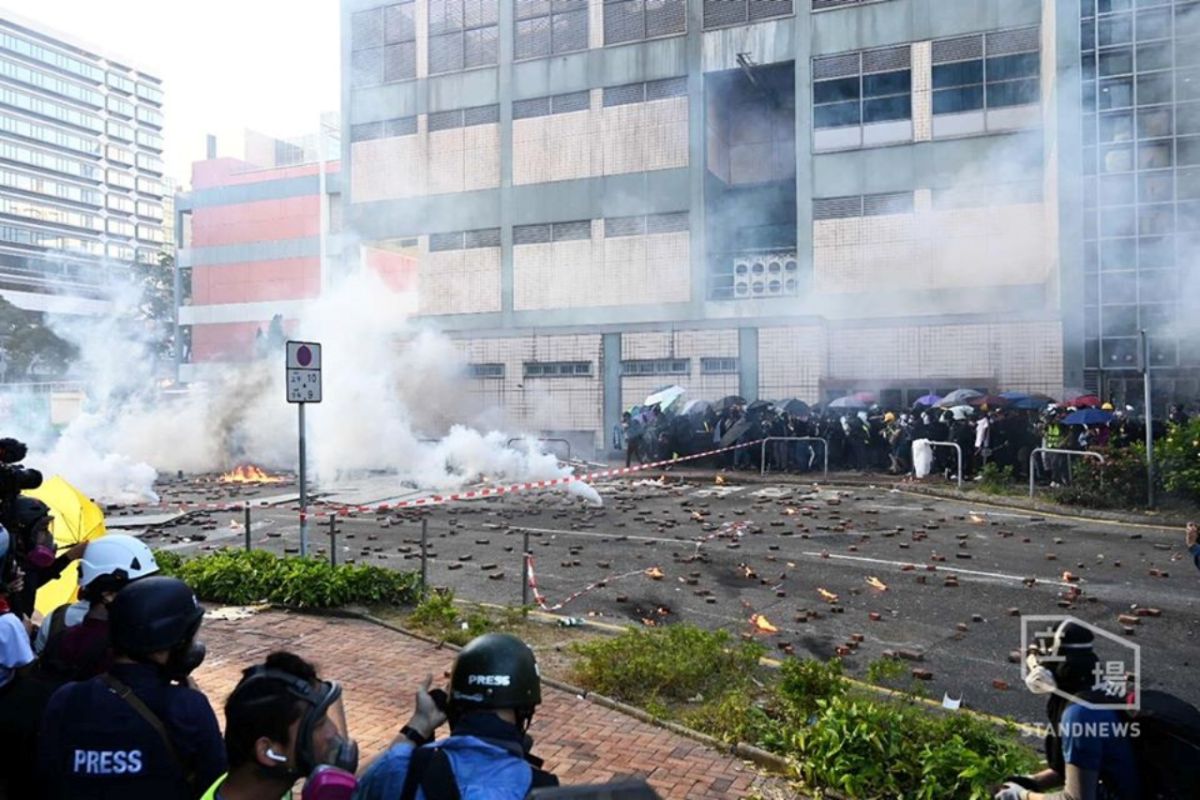 ▲香港衝突加劇，直至 18 日仍未止息。（圖／立場新聞）