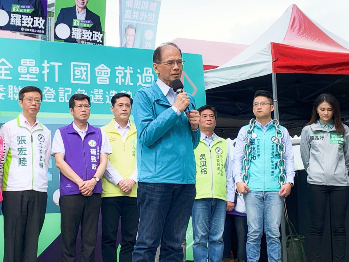 ▲游錫堃表示，面對中國企圖影響台灣大選，台灣的民意不能被驚嚇到，必須展現台灣人民拒絕一中、拒絕一國兩制的機精神。（圖／記者宋原彰攝，2019.11.18）