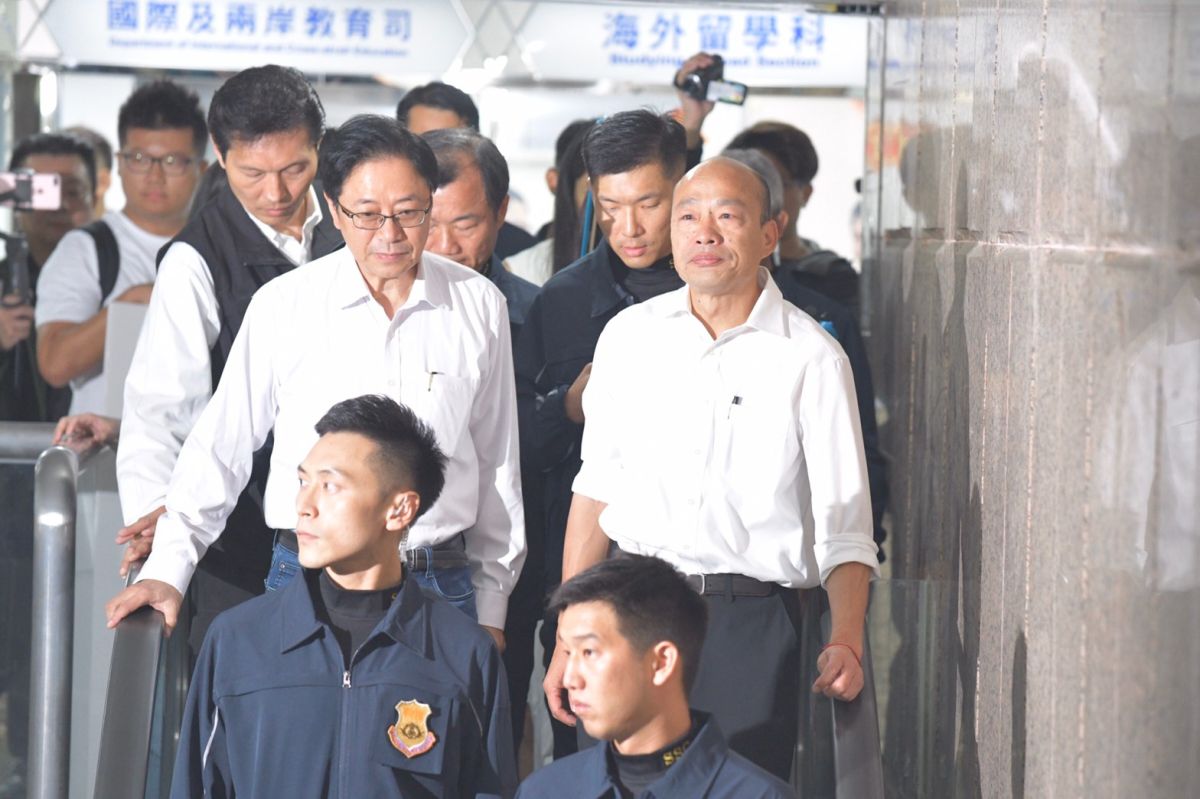 ▲在完成總統登記參選後，國安局特勤中心接手韓國瑜維安任務。（圖／記者林柏年攝, 2019.11.18）