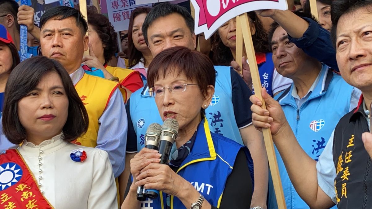 ▲洪秀柱喊出，不要亡國感，我們要「保濟丸」。（圖／記者陳聖璋攝，2019.11.18）