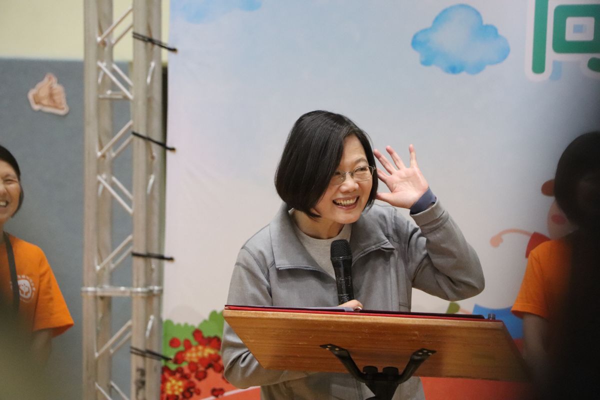 ▲不少網友認為，進前蔡英文總統的演說「變活潑了」。（圖／記者劉育辰攝）