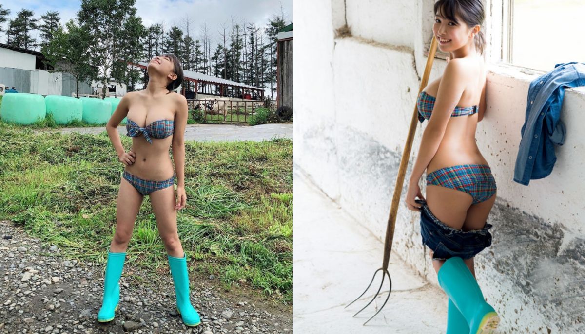 ▲寺本莉緒化身最美農夫。（圖／翻攝yanmaga官網、寺本莉緒IG）