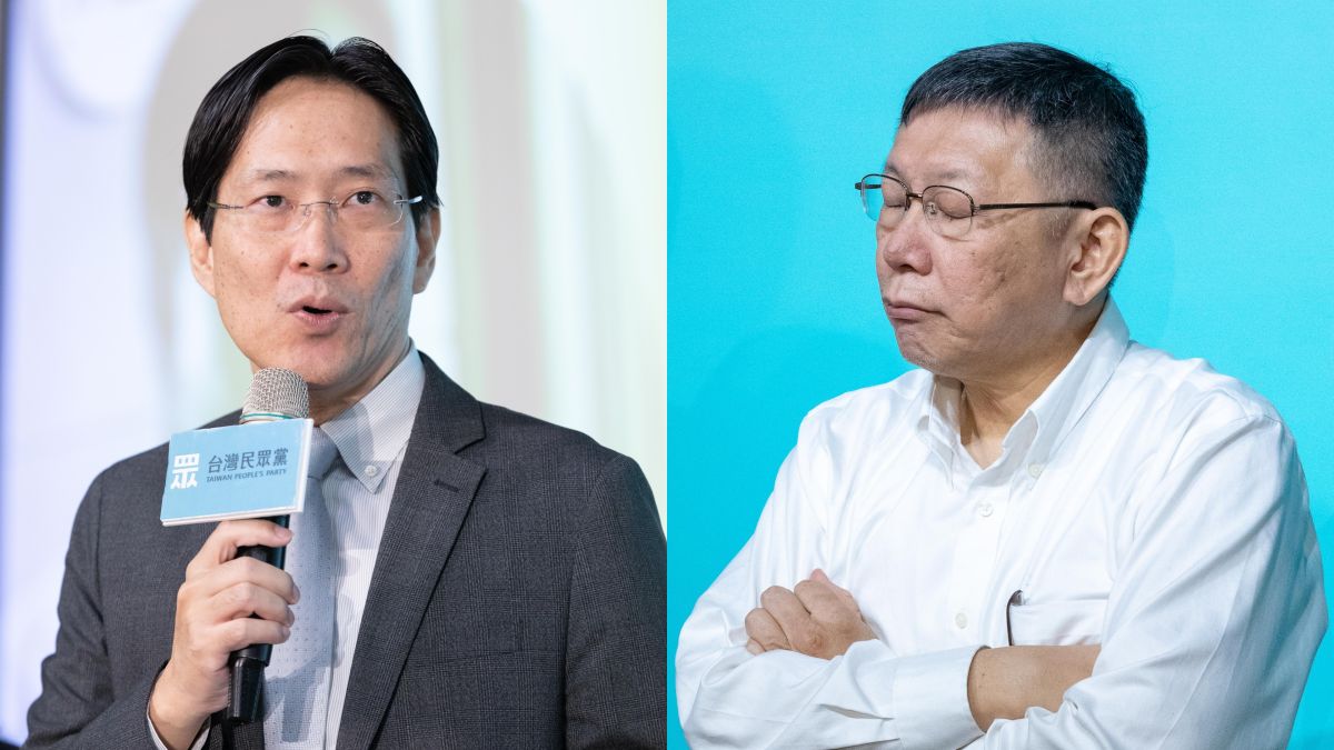 ▲中山大學教授張其祿與台灣民眾黨主席柯文哲。（圖／台灣民眾黨提供）