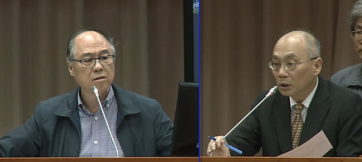 ▲立委蔣乃辛質詢故宮附設商店及網路商城由委外廠商「時藝多媒體」負責，廠商代表在未經立院同意下列席聆聽，讓蔣乃辛直呼太離譜。（圖／立院議事系統）