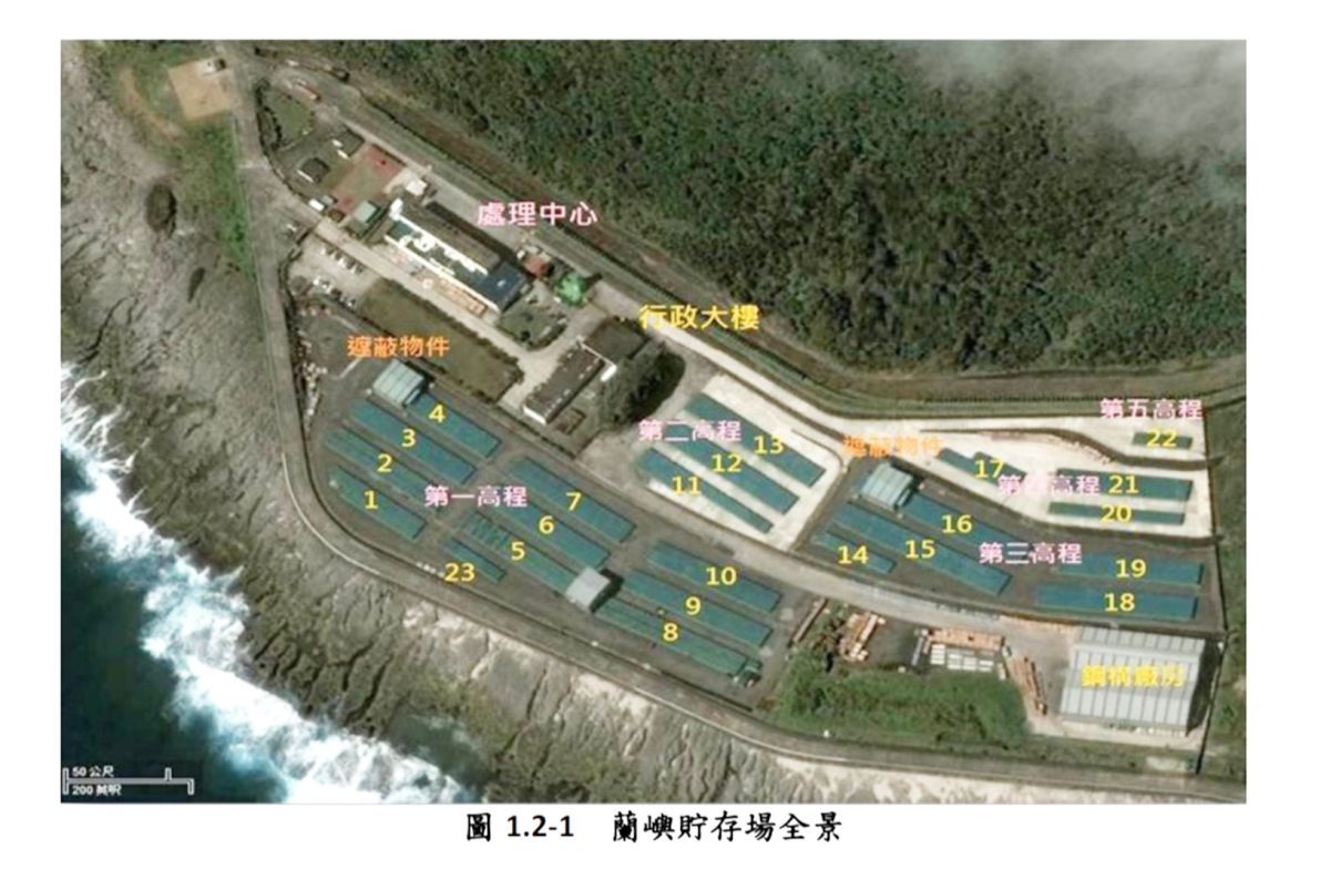▲針對核廢料放置蘭嶼，當地居民將獲25.5億元「回溯補償金」及每3年2.2億元「土地配套補償金」。圖為蘭嶼貯存場全景（圖／取自蘭嶼貯存場遷場規劃報告）