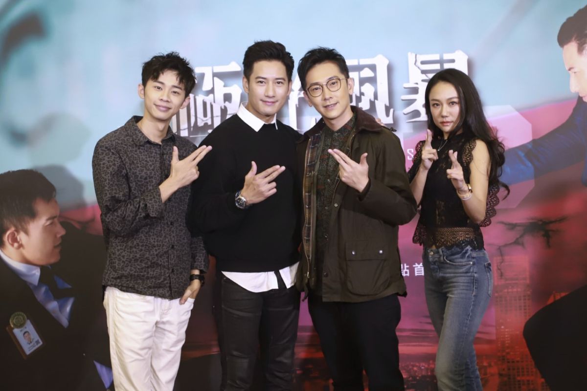 ▲《極光風暴》演員群吳政迪、周孝安、施名帥、王茉聿。（圖／民視提供）