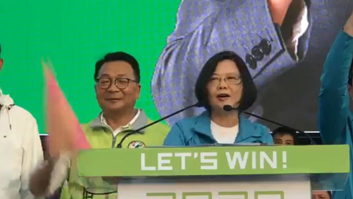 ▲蔡英文在2020總統暨立委選舉民進黨宜蘭縣聯合競選總部成立大會致詞。（圖／記者李清貴攝,2019.11.23)