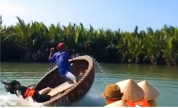 影 / 超好玩！瘋狂旋轉越南竹籃船
