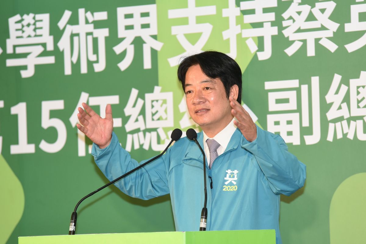 ▲民進黨提名副總統參選人賴清德25日出席「海內外學術界支持蔡英文、賴清德連署行動」記者會。（圖／記者陳明安攝）