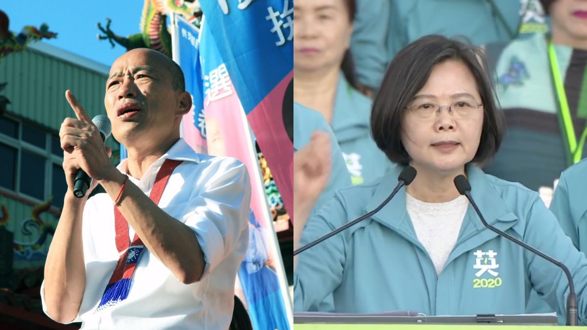 ▲高雄市長韓國瑜與總統蔡英文。（圖／NOWnews資料照片）