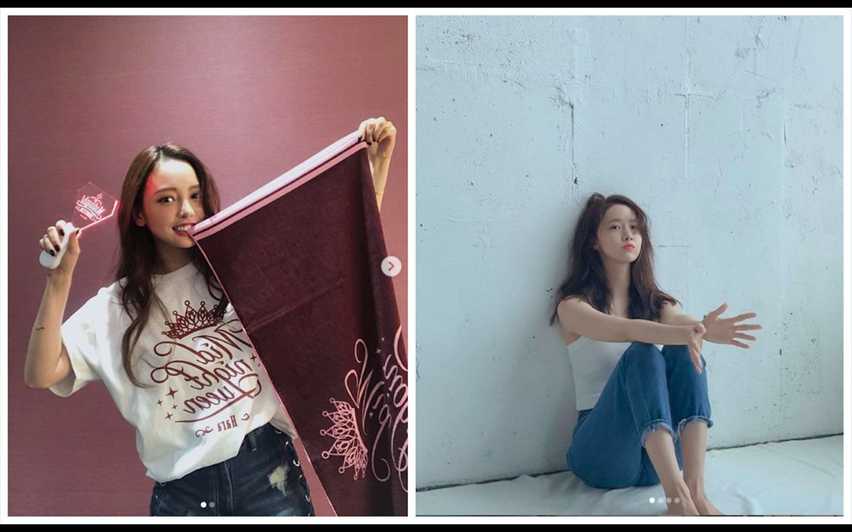 ▲潤娥（右圖）全身黑現身機場，似在哀悼日前身亡的具荷拉。（圖／翻攝微博）