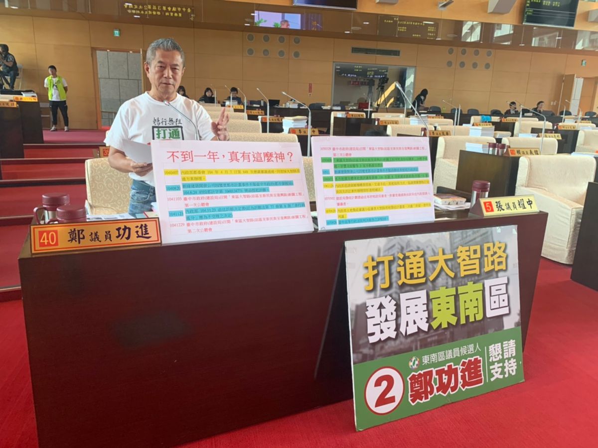 ▲台中大智路打通工程8月底完工通車，市議員鄭功進表示，一切辛苦都值得。(圖／資料照片)