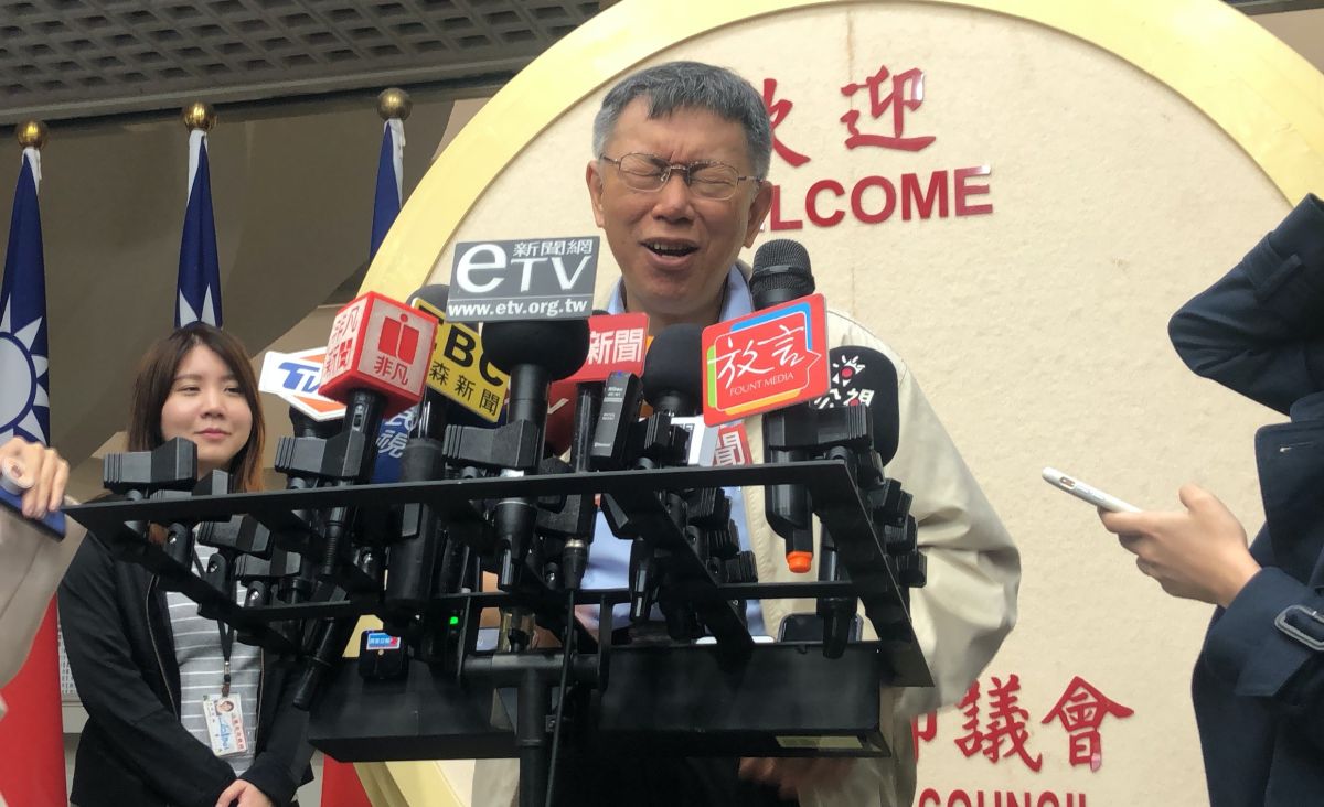 ▲台北市長柯文哲。（圖／記者丁上程攝, 2019.11.27）