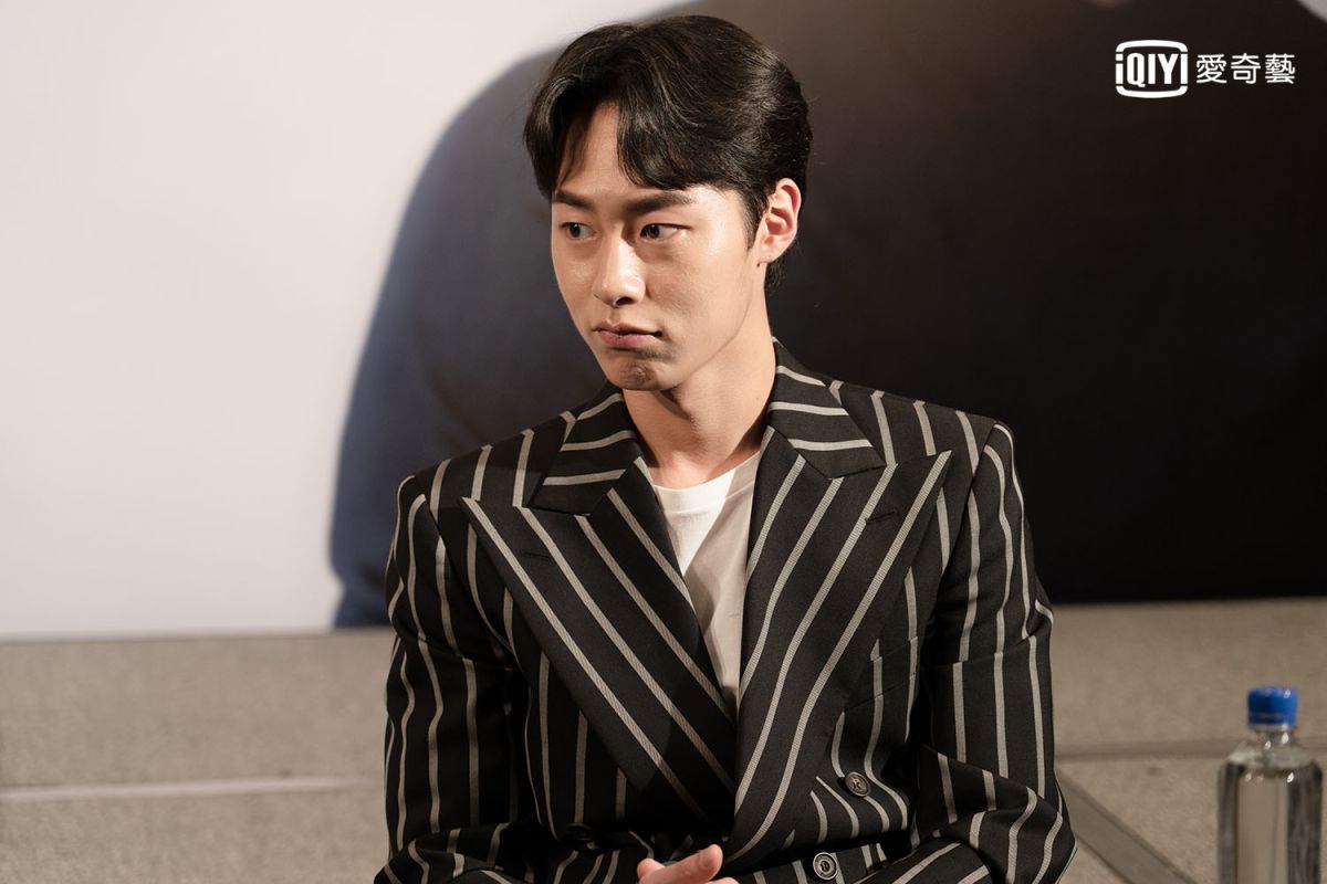 ▲李宰旭會後受訪。（圖／愛奇藝台灣站）