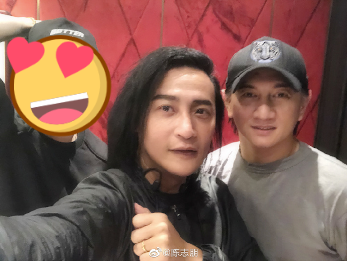 ▲陳志朋公開「小虎隊」世紀同框照。（圖／翻攝微博）