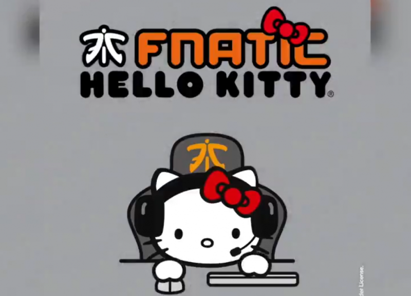 Fnatic與日本人氣卡通明星Hello Kitty凱蒂貓成為合作夥伴。   圖：翻攝自Fnatic twitter